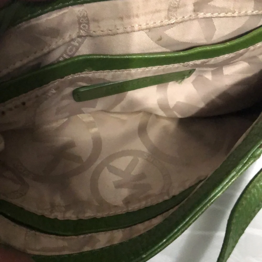 Michael Kors Mini Green Leather Crossbody Bag